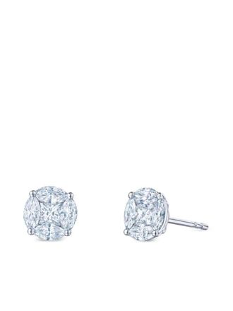 Kwiat 18K white gold Diamond Illusion earrings - women - 18kt White Gold/Diamond - One Size