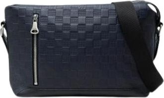 Louis Vuitton Pre-owned Discovery Messenger - Dames - Pre-owned - Blauw - Maat: ONE Size Zijde