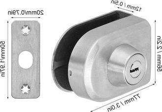 OEM Cerradura Antirrobo Para Puertas Correderas Con Almohadilla De Espuma Antipalanca, De Acero Inoxidable, Para Puertas Cristal Sin Marco 10-12 Mm