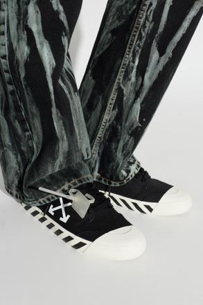 Off-white Vulcanized Undercut Sports Shoes, Mens, Black