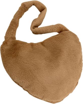 Yarnow Love Bag Plush Heart Purse Shoulder Bag for Women Decorative Crossbody Portable for Daily Use Parties