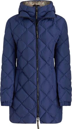 Etro zipped hooded puffer jacket - women - Goose Feather/Goose Down/Polyester - 42 - Blue