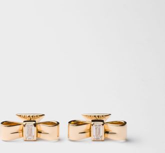 Prada Eternal Gold Bow earrings - yellow gold and laboratory-grown diamonds