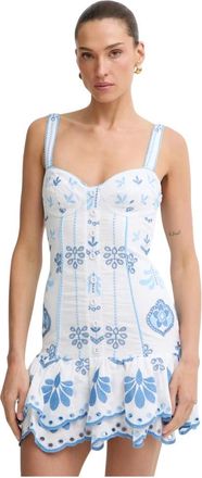Charo Ruiz Ibiza Niva Mini Jurk - Dames - Korte kleedjes - Veelkleurig - XS - Katoen - Kleedjes