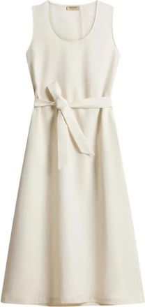 Woolrich Midi Jurk - Dames - Casual kleedjes - Beige - M - Linnen - Kleedjes