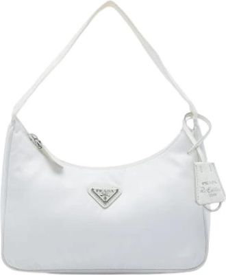 Prada Pre-owned Nylon Shoulder Bag - Dames - Vintage Schoudertas - Wit - ONE Size - Nylon - Vintage