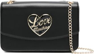 Love Moschino Borsa a tracolla con placca logo - Nero