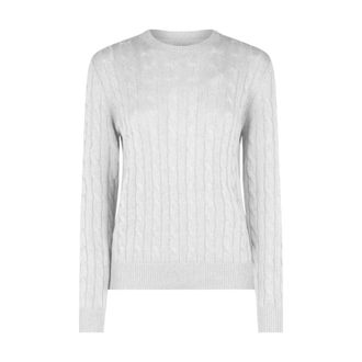 MC2 Saint Barth Dames Pullover in Tricot Mix - Dames - Ronde hals truien - Wit - L - Truien & Vesten