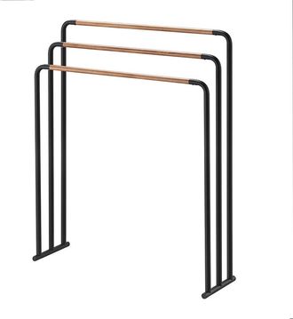 Yamazaki Tableware Toallero Elegante Negro Mate Blanco 70x19x83 Cm