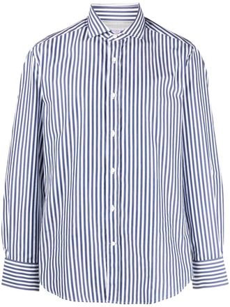 Brunello Cucinelli Camicia a righe - Blu