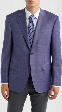 Canali Siena Regular Fit Purple M&eacute;lange Wool Sport Coat in Light Purple at Nordstrom, Size 58