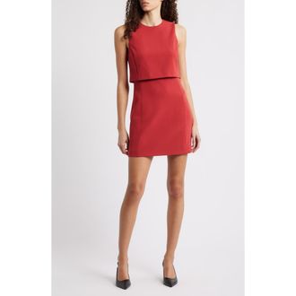 Theory Sleeveless Minidress in Claret at Nordstrom, Size 12