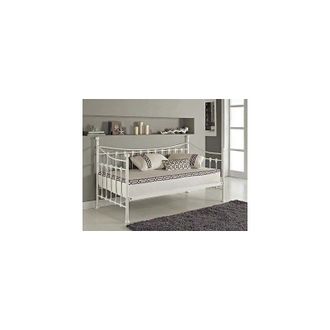 Kosy Koala Kosy Koala - Daybed With Pull Out Trundle White 3ft Single Bed with 1 Mattress Metal Guest Room Bedroom Living Room