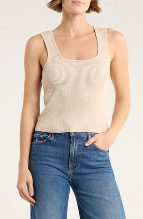 Vince Sweetheart Neck Ribbed Crop Tank in Light Oat at Nordstrom Rack, Size X-Small