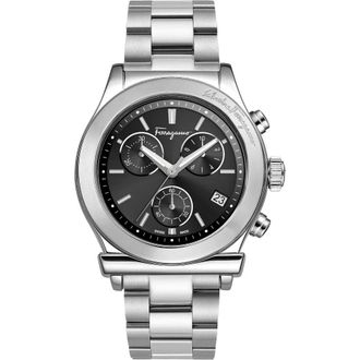 Ferragamo 1898 Chronograph - Heren - Accessoires - Grijs - Maat: ONE Size