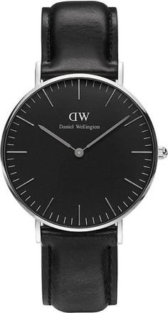 Daniel Wellington Classic Sheffield Watch - Dames - Horloges - Zwart - ONE Size - Leer - Accessoires