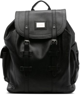 Les Hommes buckle-fastening leather backpack - men - Calf Leather - One Size - Black
