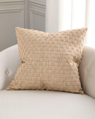 D.V. Kap Home Huma Fringed Decorative Pillow, 24 Square