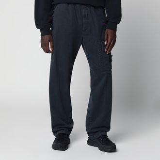 Stone Island Pantaloni jogging blu navy in cotone