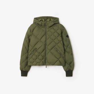 Burberry Check-stitch Nylon Delley Puffer Jacket