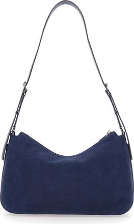 Michael Michael Kors Womens Shoulder Bag Nolita Medium Blue Suede Cow Leather