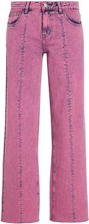 8 by YOOX ACID-WASH ORGANIC COTTON DENIM MID-RISE RELAXED JEANS