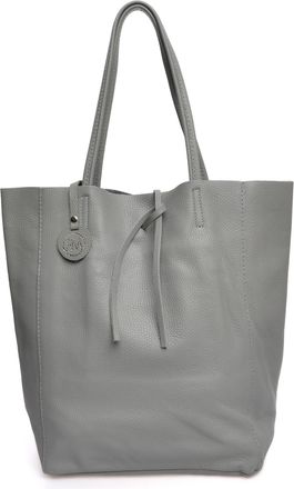 Roberta M Grijs Rundleer Tas