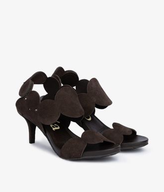 Pedro Garcia Mid heel sandal in brown suede | Winslet | Fall winter 26 |