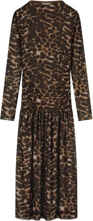 Fab By Fabienne Chapot Bello Jurk - Dames - Casual kleedjes - Bruin - 2XL - Polyester - Kleedjes
