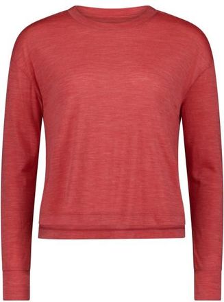 Mons Royale Zephyr Merino Tencel Boxy Long Sleeve Merinoshirt f&uuml;r Damen | rot