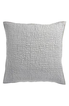Coyuchi Hand Stitched Organic Cotton Euro Sham in Slate at Nordstrom