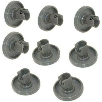 OEM Ruedas Para Lavavajillas - 8 Ruedas Para La Cesta Inferior - Faure, Zanussi, Aeg, Electrolux, Ikea-crezuo