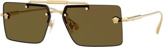 Versace Ladies Black Rectangular Sunglasses VE2245 100273