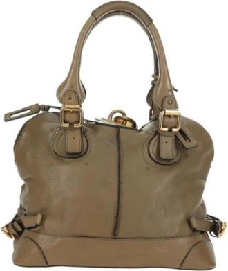Chlo&eacute; Pre-owned - Dames - Vintage Handtas - Beige - ONE Size - Leer - Vintage