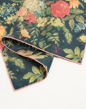 Valentino Garavani Foulard Apres LHiver in Seta Donna BLU UNI