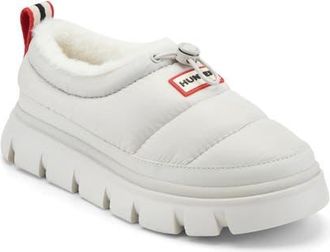 Hunter Madi Platform Puffer Slipper in Grey at Nordstrom, Size 10