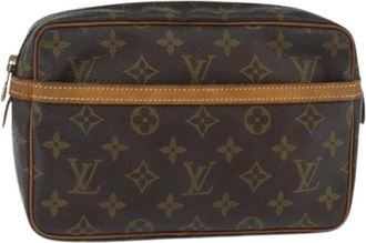 Louis Vuitton Pre-owned Clutches, female, Brown, Size: ONE SIZE Pre-owned Canvas Clutch