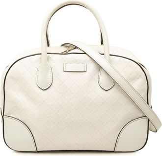 Gucci Pre-owned Gucci Diamante Bright Calfskin Satchel Unisex MQIUO2HLBT81UDMP
