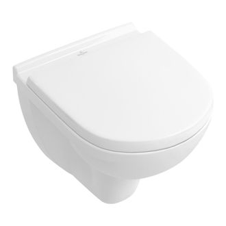 Villeroy & Boch Villeroy&boch - Villeroy & Boch Inodoro Suspendido Con Base Hundida, 36x49x33 Cm + Asiento Con Desag&uuml;e Autom&aacute;tico, Blanco (o.novocompact)
