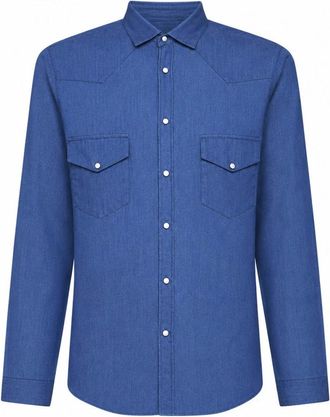Costumein Shirts - Heren - Casual Overhemden - Blauw - S - Overhemden