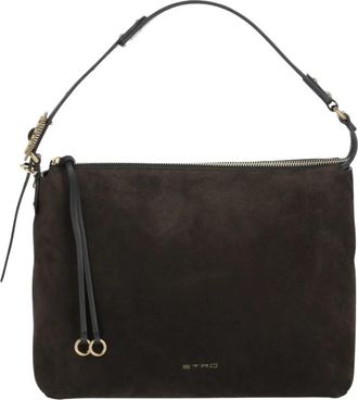 Etro Suede Shoulder Bag - Dames - Schoudertassen - Bruin - ONE Size - Leer - Tassen
