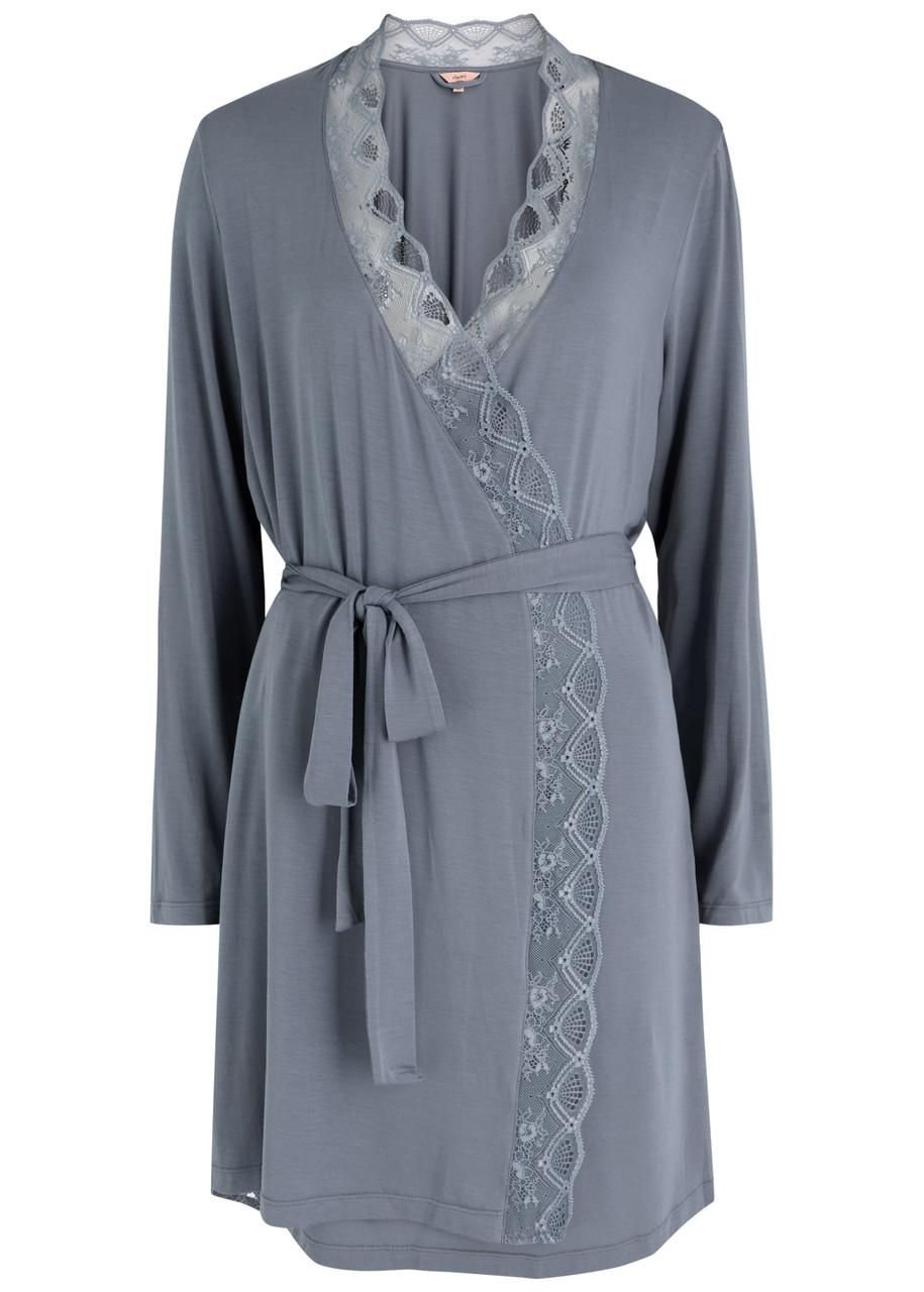 grey jersey dressing gown Jersey Hooded Robes Oatmeal / L/XL
