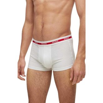 HUGO BOSS Hugo Biologische boxershorts voor heren (set van 3) (Wit)