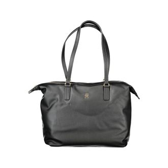 Tommy Hilfiger Black Polyester Women Womens Handbag