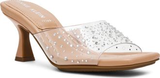 Anne Klein Jerilyn Crystal Embellished Clear Slide Sandal in Lucite at Nordstrom, Size 7.5