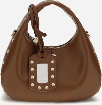 Ganni Mini studded Hobo Handbag Female UNI