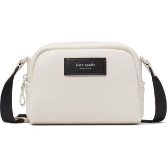 Kate Spade New York puffed small leather crossbody bag in Parchment at Nordstrom Rack