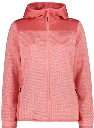 F.lli Campagnolo Jacquard Knit Jacket Fix Hood Fleecejacke f&uuml;r Damen | rosa