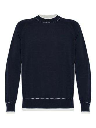 Eleventy long-sleeve crew-neck sweater - Blue
