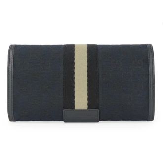 Gucci Vintage, unisex, Zwart, ONE Size, Pre-owned Canvas Wallet